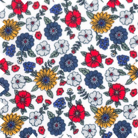  [키즈] Beet World 원피스 키즈 비트 월드 러플 칼라 긴팔 드레스 블루/머스타드 플로럴 - BEET WORLD