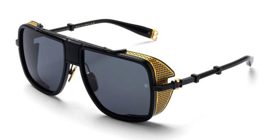  발망 선글라스 O.R.  매트 블랙/18K 골드 - BALMAIN