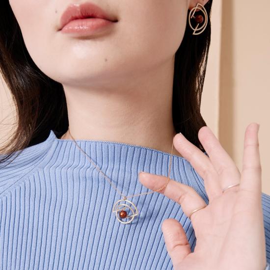  메탈렙시스 프로젝트 목걸이/팬던트 볼텐 펜던트 14k 골드/헤마타이트