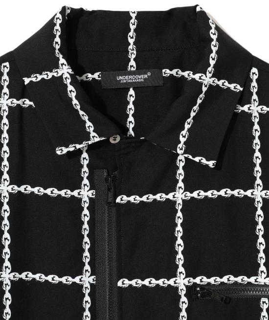  언더커버 반팔 셔츠 체인 패턴 H/S  블랙 - UNDERCOVER