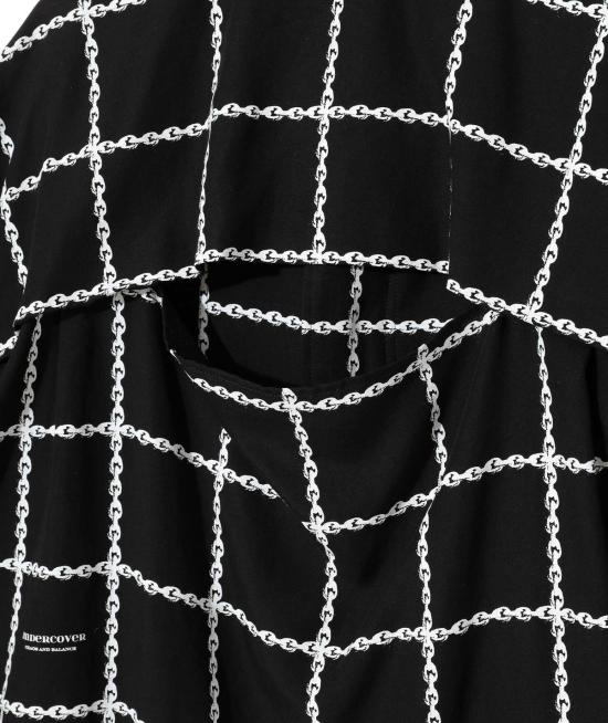  언더커버 반팔 셔츠 체인 패턴 H/S  블랙 - UNDERCOVER