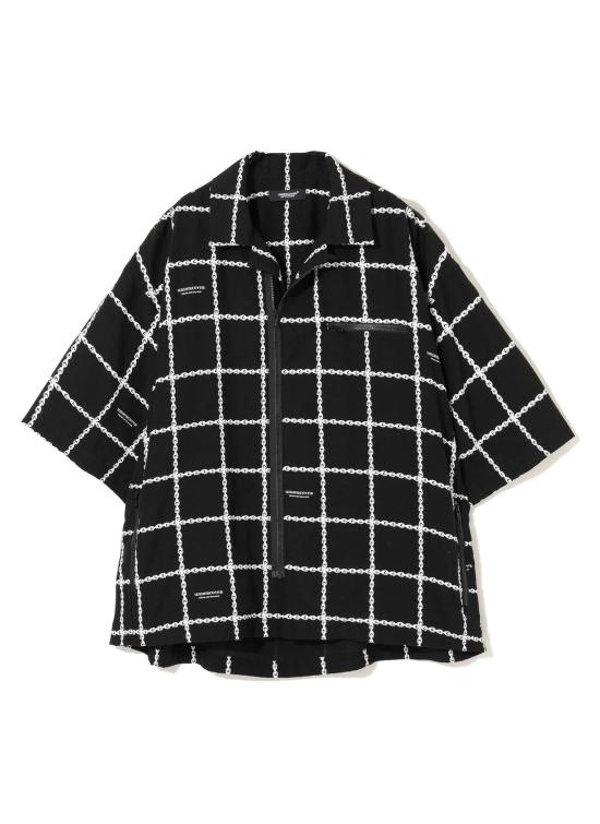  언더커버 반팔 셔츠 체인 패턴 H/S  블랙