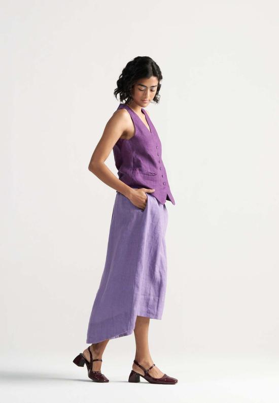  IKKIVI 롱 스커트 이키비 애프터눈 어페어 코디 세트 퍼플 - IKKIVI