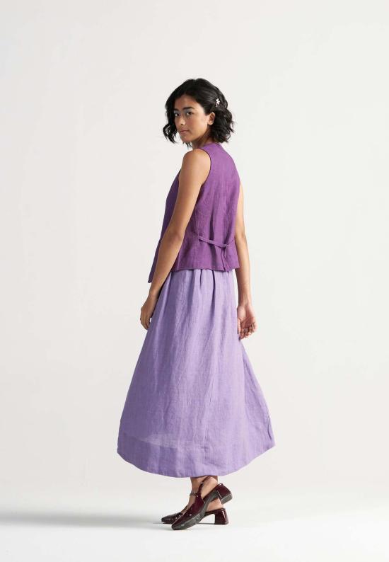  IKKIVI 롱 스커트 이키비 애프터눈 어페어 코디 세트 퍼플 - IKKIVI