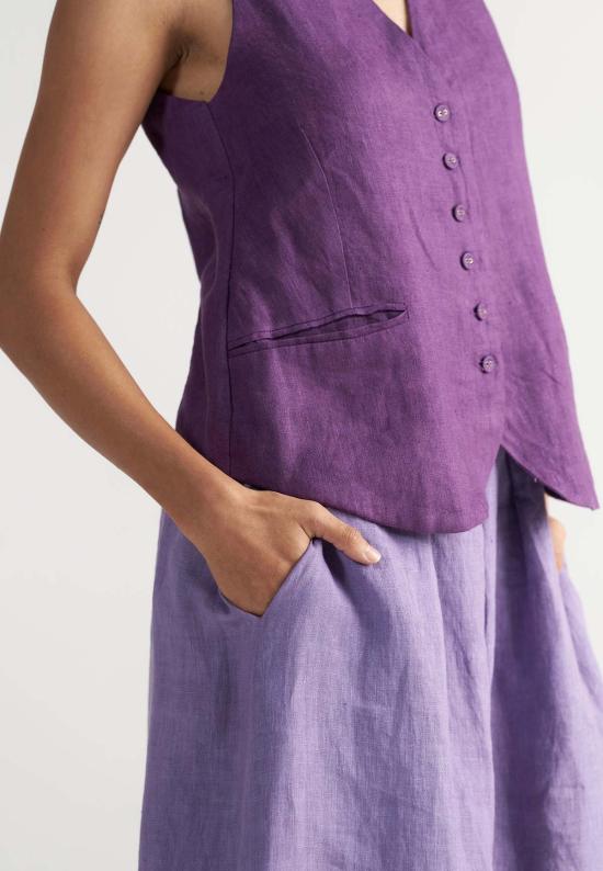  IKKIVI 롱 스커트 이키비 애프터눈 어페어 코디 세트 퍼플 - OTHER BRANDS