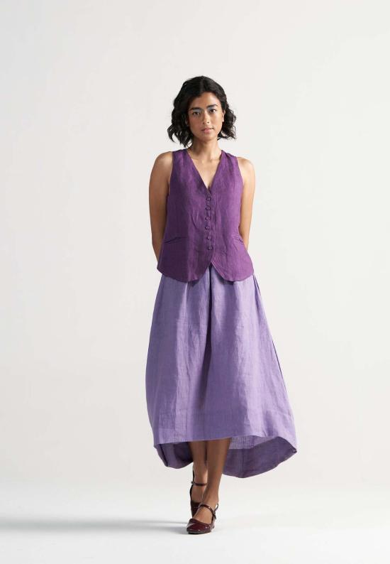  IKKIVI 롱 스커트 이키비 애프터눈 어페어 코디 세트 퍼플