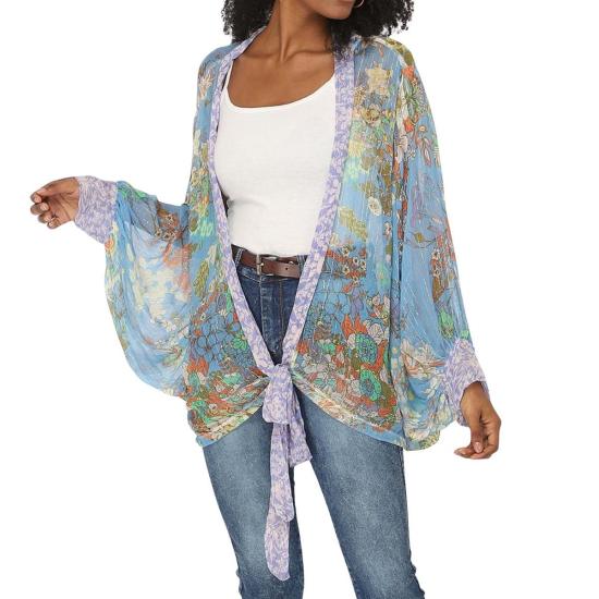  비스마야 가디건 코르사주 기모노