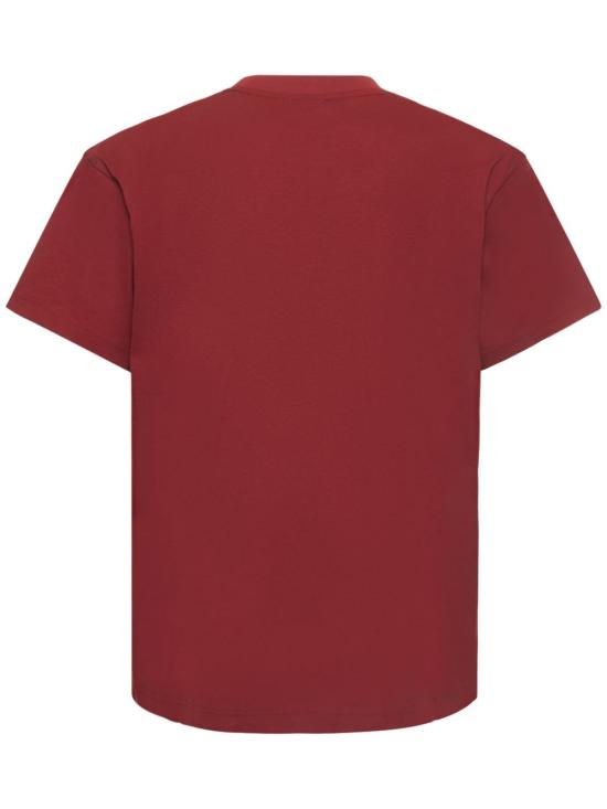  자크뮈스 반팔 티셔츠 프린트 티셔츠 버건디 - JACQUEMUS