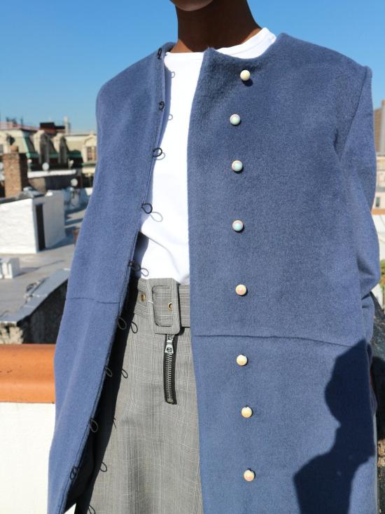  Anna K 코트 안나 K 진주 단추  네이비 - OTHER BRANDS