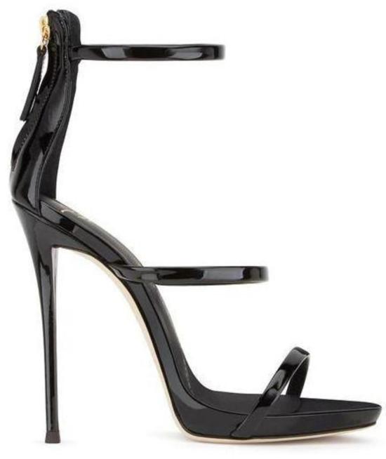  쥬세페자노티 샌들 주세페 자노티 하모니 120mm 쓰리 스트랩  블랙 - GIUSEPPE ZANOTTI