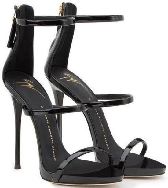  쥬세페자노티 샌들 주세페 자노티 하모니 120mm 쓰리 스트랩  블랙 - GIUSEPPE ZANOTTI