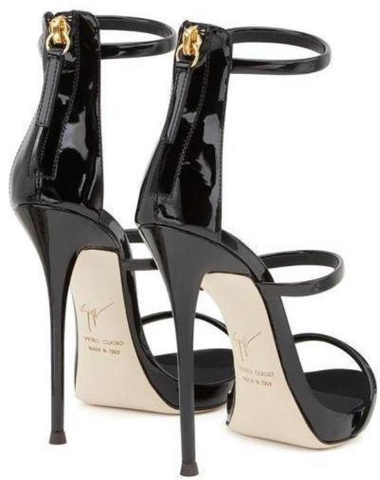  쥬세페자노티 샌들 주세페 자노티 하모니 120mm 쓰리 스트랩  블랙 - GIUSEPPE ZANOTTI