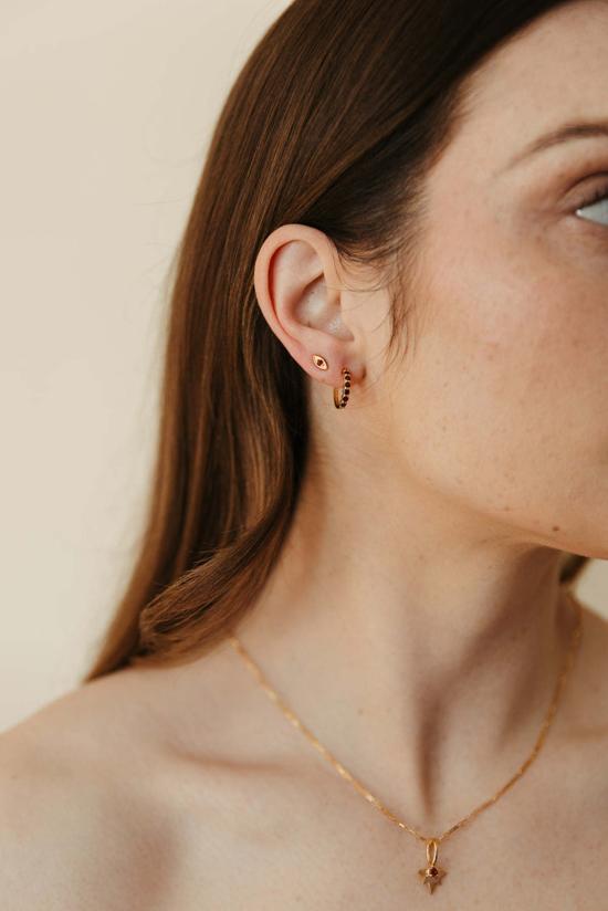  시에라 윈터 주얼리 이어링 악마의 눈 스터드 귀걸이 가넷 - SIERRA WINTER JEWELRY