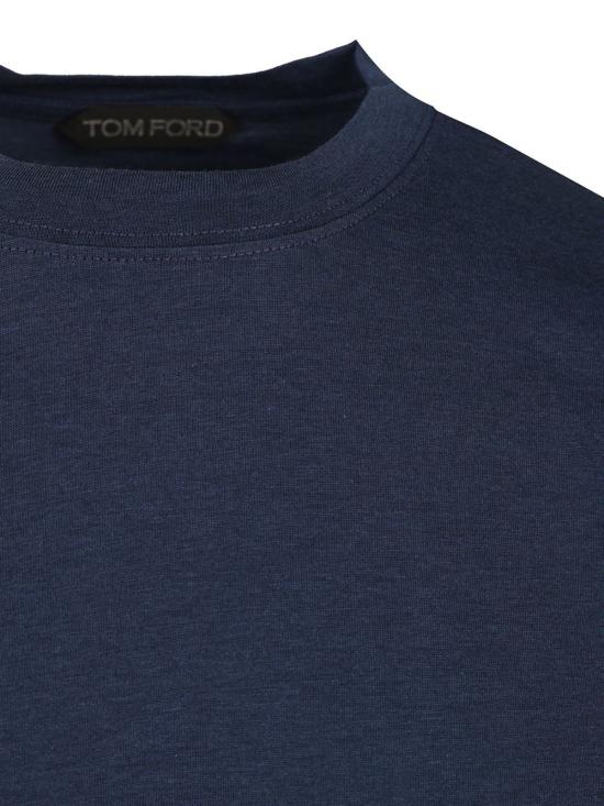  톰포드 탑 톰 포드 크루넥 티셔츠 블루 - TOMFORD