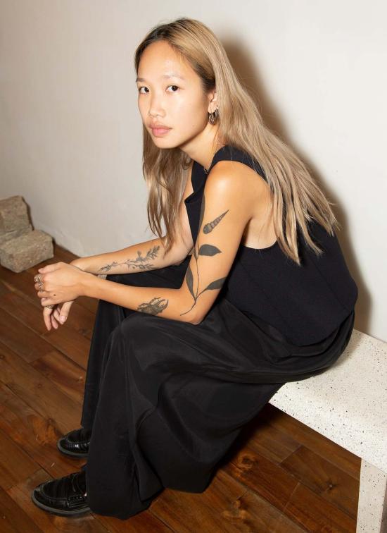  KAAREM 스트레이트 팬츠 카렘 오크나 롱 와이드 레그 포켓 팬츠 (엘라스틱 밴드 포함) 메테오라이트 블랙 - OTHER BRANDS