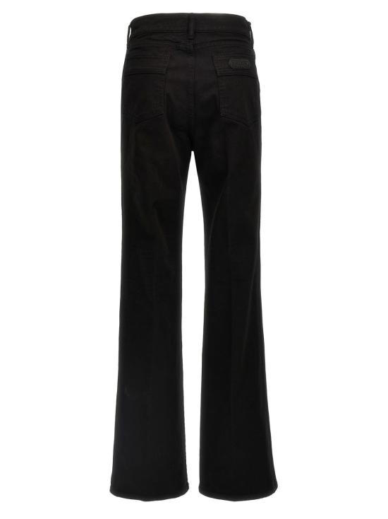  톰포드 데님 팬츠 톰 포드 스트레치 트윌 데님 와이드 플레어 진 블랙 - TOMFORD