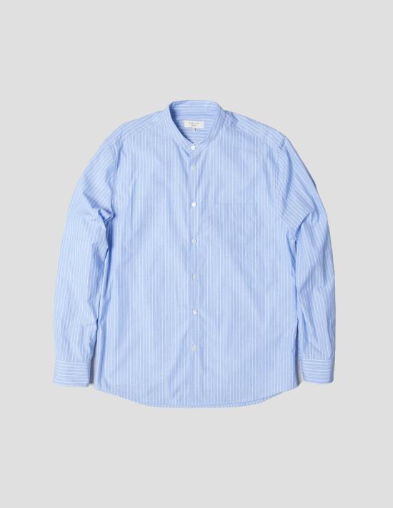  Kapatid NYC 긴팔 셔츠 Kapatid Nyc 밴드 칼라  블루/화이트