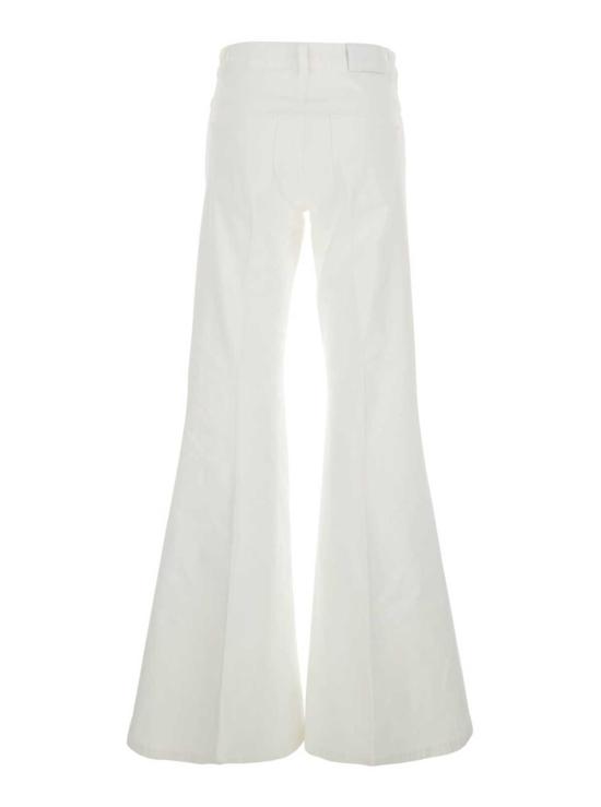  트윈셋 데님 팬츠 와이드 레그 진 (뒷면에 로고 패치 있음) 화이트 - TWINSET