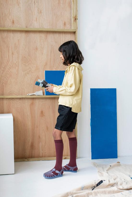  [키즈] Main Story 쇼츠/버뮤다 아동 남녀공용 메인 스토리 데님 반바지 블랙 - OTHER BRANDS