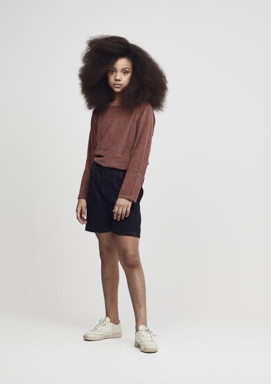  [키즈] Main Story 쇼츠/버뮤다 아동 남녀공용 메인 스토리 데님 반바지 블랙 - OTHER BRANDS