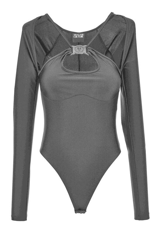  베르사체 바디수트 티셔츠 진 쿠튀르 긴팔 바디수트 블랙