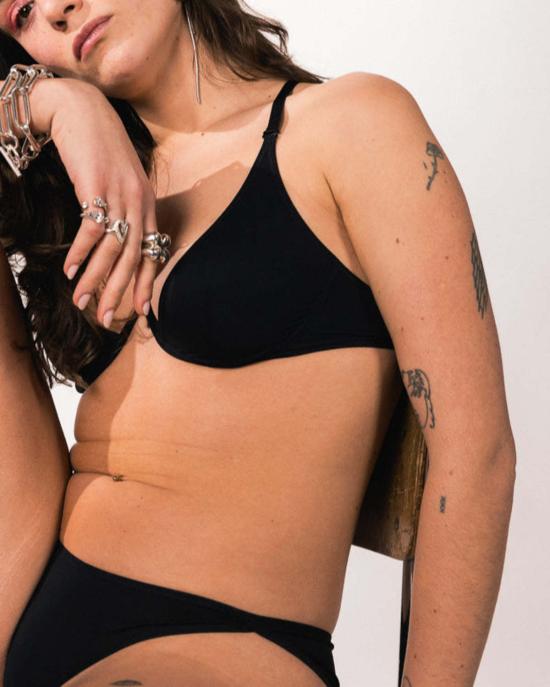  라 피유 도 비키니 수영복 라 필 드 오 프레셔스 비키니 하의 블랙 - LA FILLE D'O