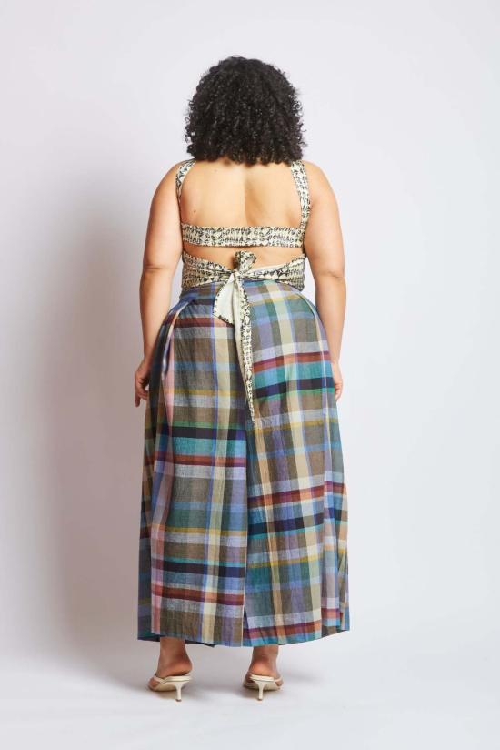  RUJUTA SHETH 팔라초 팬츠 루주타 셰스 프리다  미스트 체스 - OTHER BRANDS