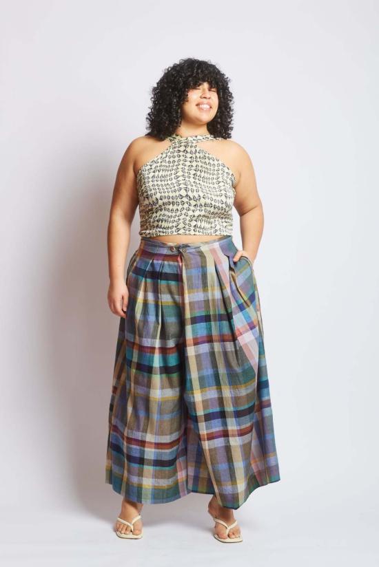  RUJUTA SHETH 팔라초 팬츠 루주타 셰스 프리다  미스트 체스 - OTHER BRANDS