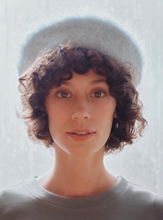  마리아 스탠리 모자 브러시드 베레모 인디고 - MARIA STANLEY