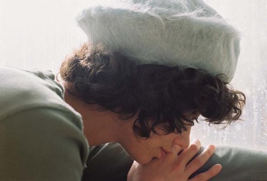  마리아 스탠리 모자 브러시드 베레모 인디고 - MARIA STANLEY