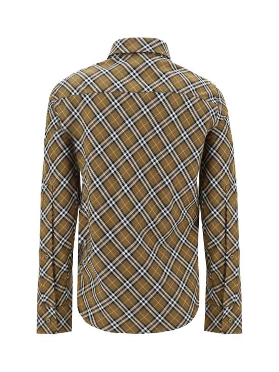  버버리 긴팔 셔츠 코튼  그린 - BURBERRY