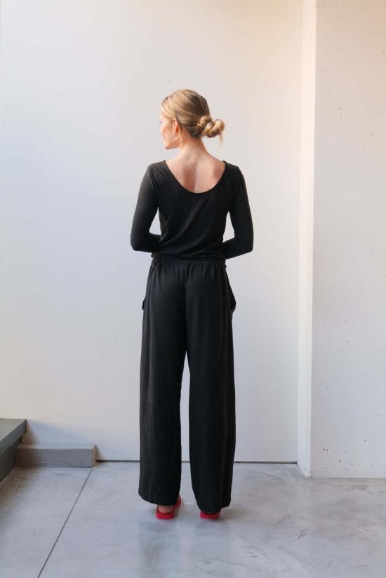  앳 던 긴팔 티셔츠 새벽에. 실크 롱탑 멀티 - AT DAWN.