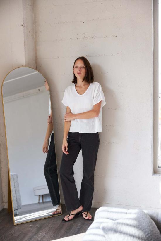  It Is Well L.A. 반팔 티셔츠 잇이즈웰 L.A. 오가닉 반팔 거즈 탑 - OTHER BRANDS