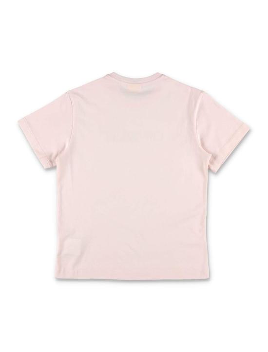  [키즈] 오프화이트 탑 로고 티셔츠 (장미색) (어린이용) - OFF WHITE