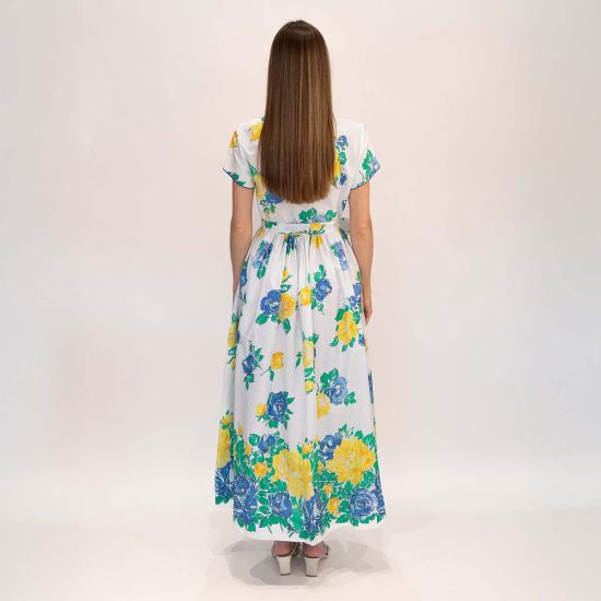  로레타 카포니 롱 원피스 Loretta Caponi Camaiore 드레스 루시스 장미 - LORETTA CAPONI