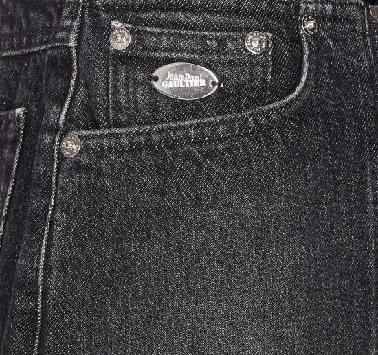  장 폴 고티에 데님 스커트 미니 데님 앞지퍼 스커트 (그레이) - JEAN PAUL GAULTIER