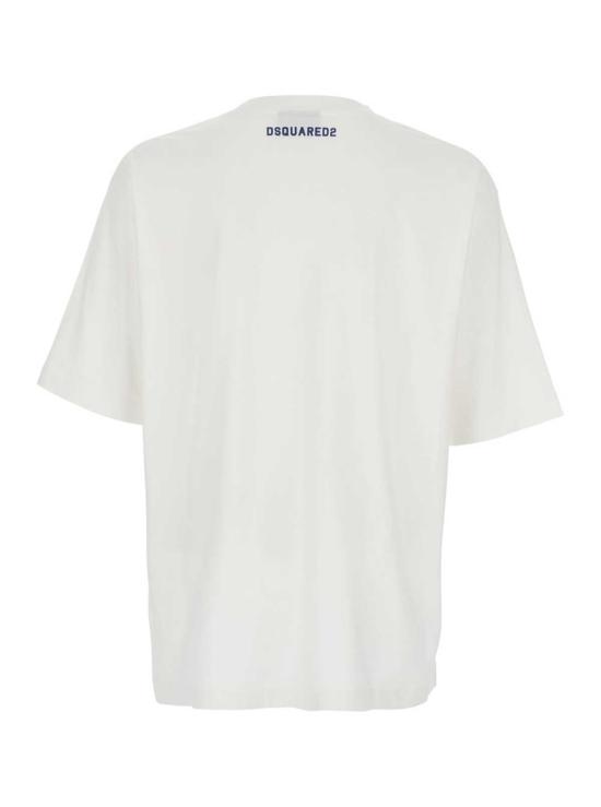  디스퀘어드2 반팔 티셔츠 Dsquared2 로고 프린트 티셔츠 화이트 - DSQUARED2
