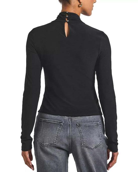  데렉 램 블라우스 데릭 램 크리니 랩 긴팔 저지 탑 블랙 - DEREK LAM