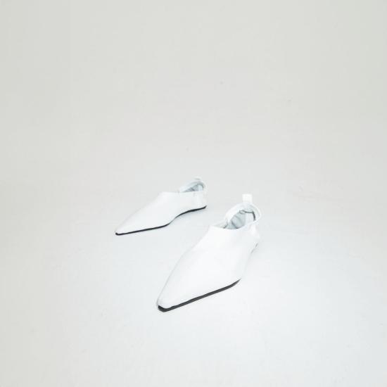  Dubié 플랫 슈즈 두비에 푼타 딥 로우 플랫 화이트 - OTHER BRANDS