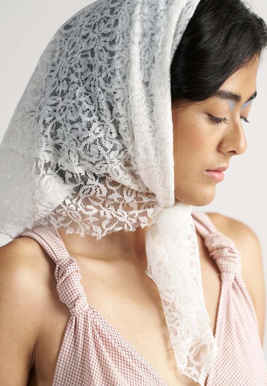  이키비 롱 원피스 마들렌 레귤러 그리드 맥시 드레스 핑크 - IKKIVI