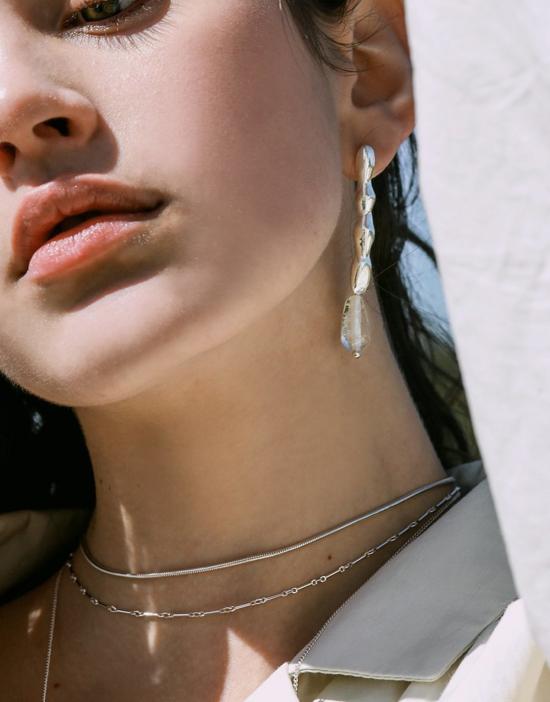  클레드 이어링 워터  스털링 실버