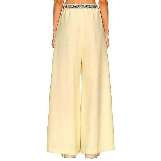  스텔라 맥카트니 스트레이트 팬츠 스텔라 매카트니 로고 울 팬츠 옐로우 - STELLA MCCARTNEY