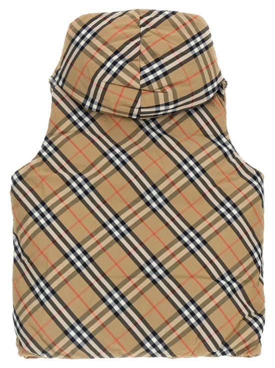  [키즈] 버버리 자켓 키즈 리버서블 베스트 베이지 - BURBERRY