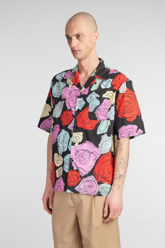  마르니 반팔 셔츠 셔츠 블랙 - MARNI