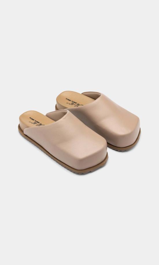  유메유메 뮬/슬리퍼 트럭 슬라이드 다크 베이지 - YUME YUME