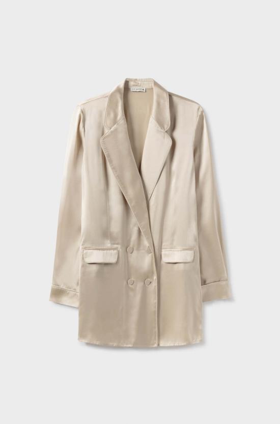  실크 런드리 수트 자켓 릴렉스드 블레이저 헤이즐넛