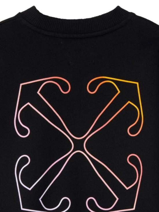  [키즈] 오프화이트 풀오버 애로우 레인보우 크루넥 스웨트셔츠 블랙 (어린이용) - OFF WHITE