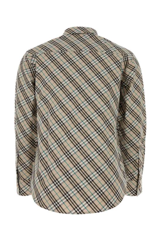  버버리 셔츠 자수 포플린 셔츠 허스킵체크 - BURBERRY