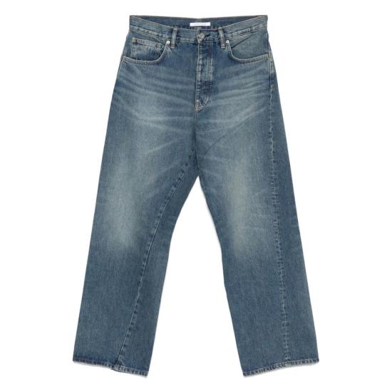  선플라워 데님 팬츠 해바라기 청바지 파란색