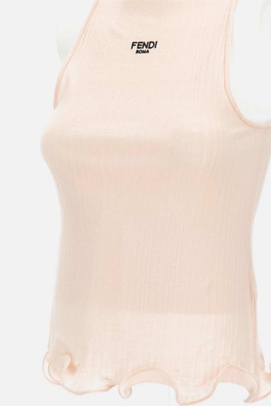  펜디 블라우스 로마 립 탑 페일 로즈 25 - FENDI